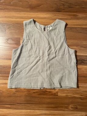 Z Supply NEW Beau Gauze Tank 100% Cotton Pale Jade Women's Medium